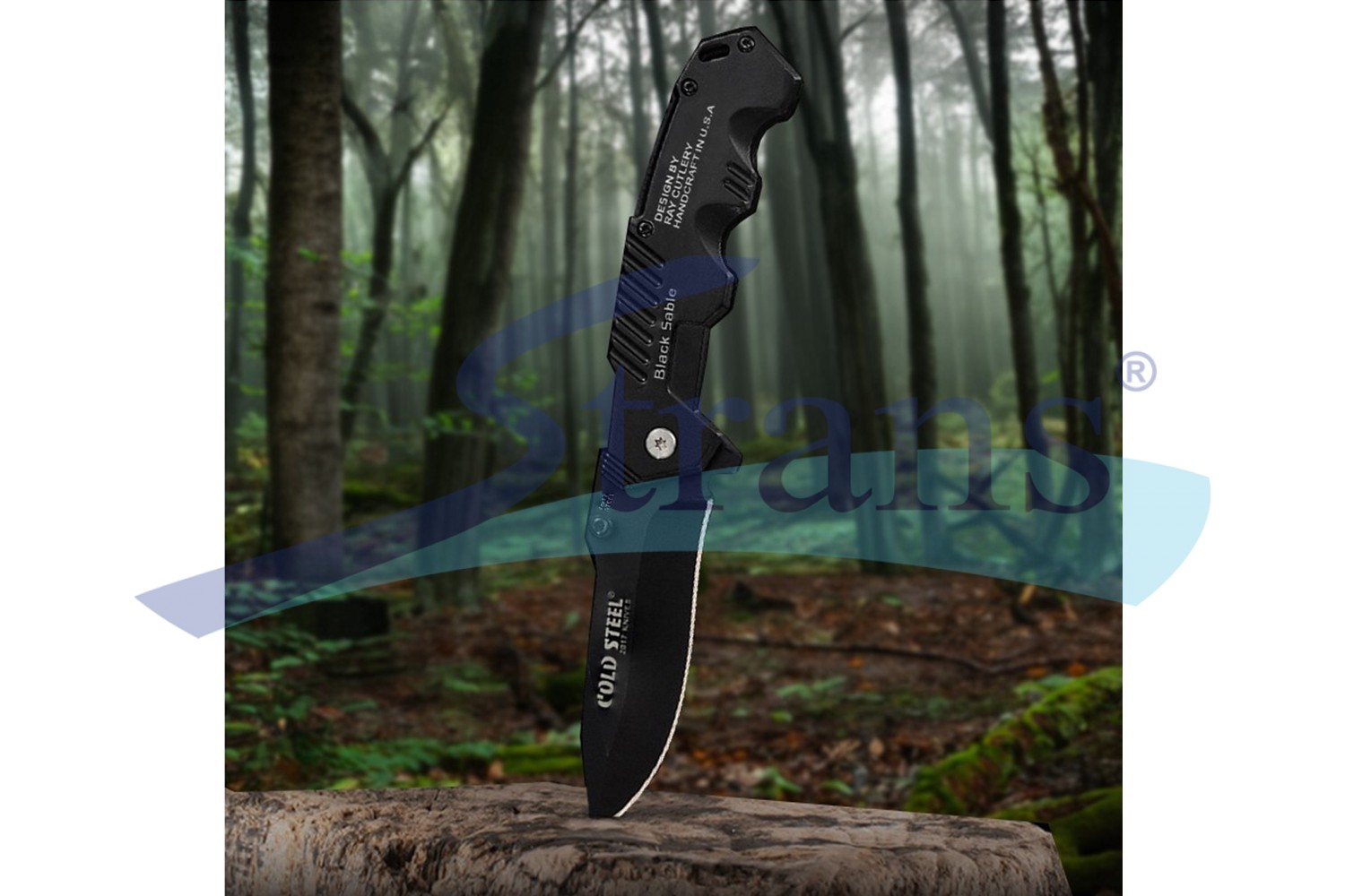 Ніж Розкладний Тактичний (Туристичний) Black Sable L-200Mm (85+